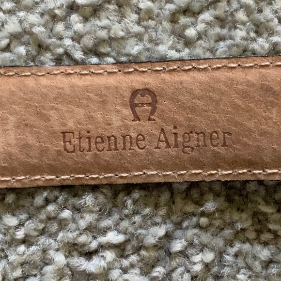 Etienne Aigner - Vintage Black Leather Snakeskin Design Belt - Picture 3 of 7